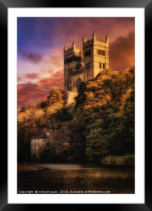 Durham Cathedral Framed Mounted Print by richard sayer
