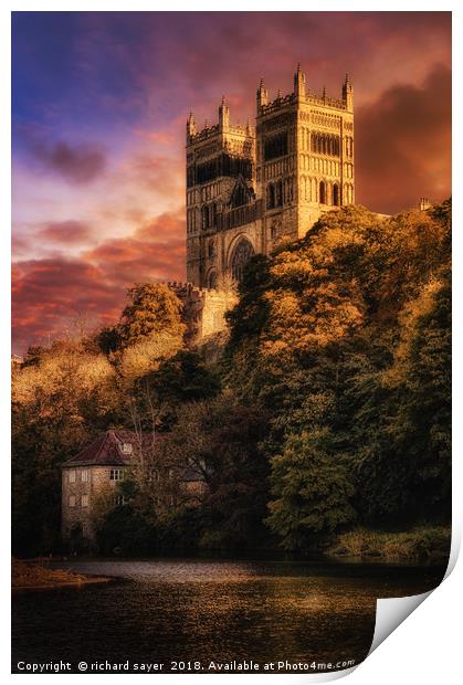 Durham Cathedral Print by richard sayer