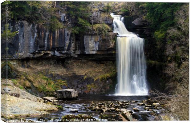 Thornton Force Waterfall   Canvas Print by David Chennell