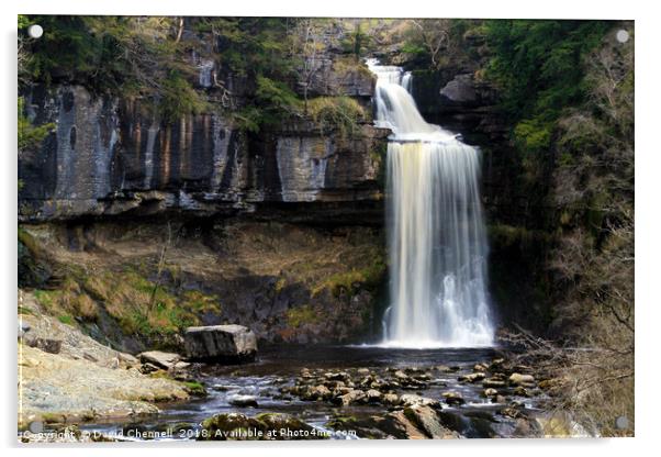 Thornton Force Waterfall   Acrylic by David Chennell