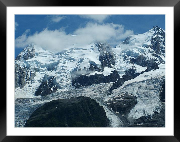 Mont Blanc moutain chain Framed Mounted Print by Hannah Scriven