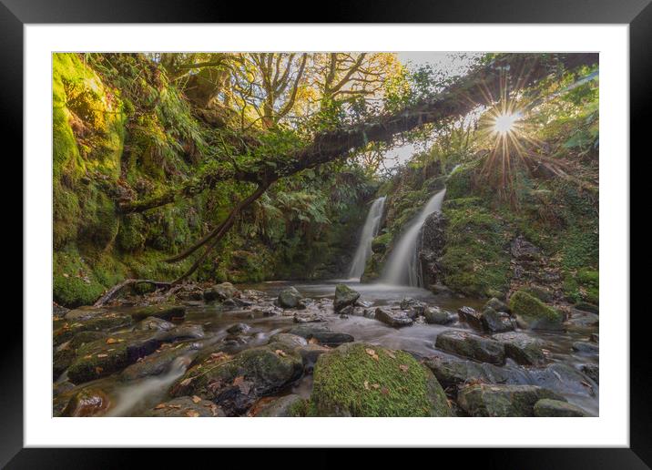 Venford Falls, Dartmoor National Park Framed Mounted Print by Images of Devon