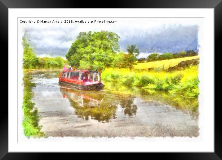Leeds and Liverpool Canal at Skipton  Framed Mounted Print by Martyn Arnold