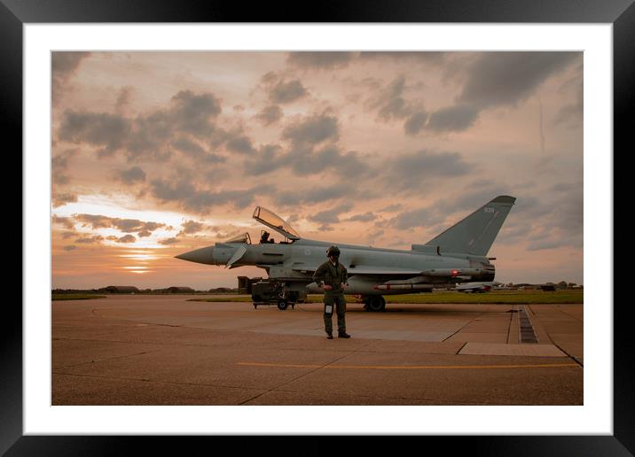 Typhoon Sunset Framed Mounted Print by J Biggadike