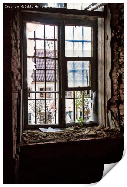 Window At The Patarei Prison Print by Jukka Heinovirta