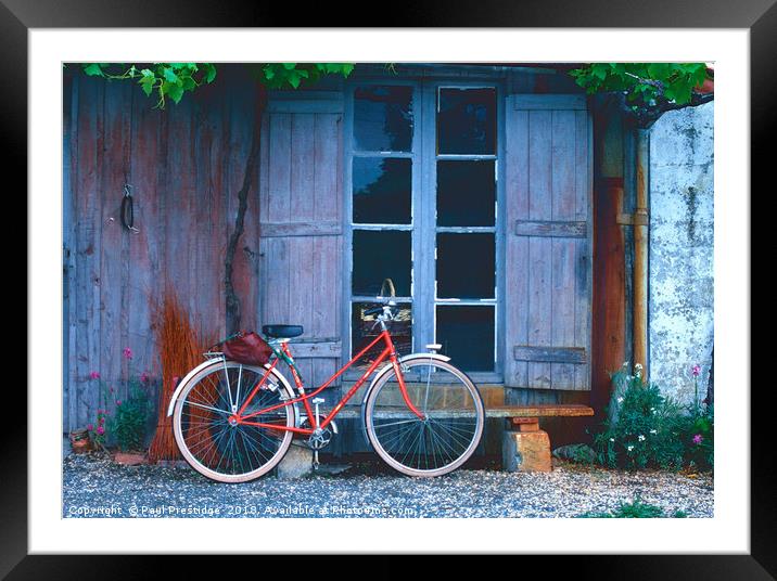 French Cycle Framed Mounted Print by Paul F Prestidge