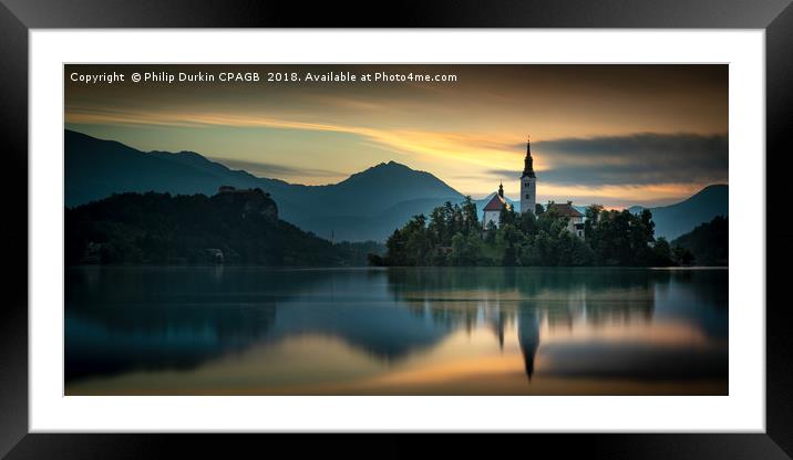 Buy Framed Mounted Prints of Lake Bled Slovenia by Phil Durkin DPAGB BPE4