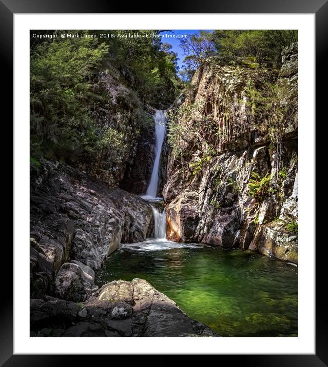 Rollalson Falls Framed Mounted Print by Mark Lucey