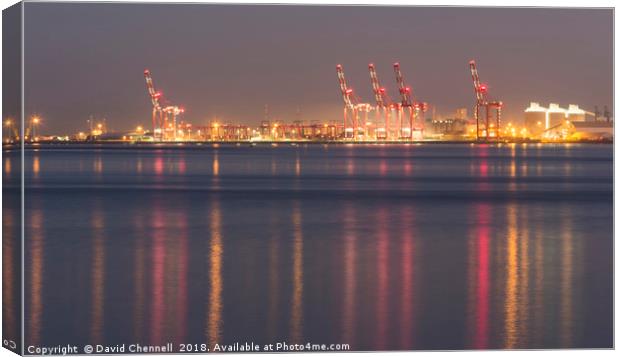 Liverpool 2 Container Terminal Magic  Canvas Print by David Chennell
