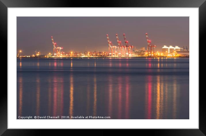 Liverpool 2 Container Terminal Magic  Framed Mounted Print by David Chennell