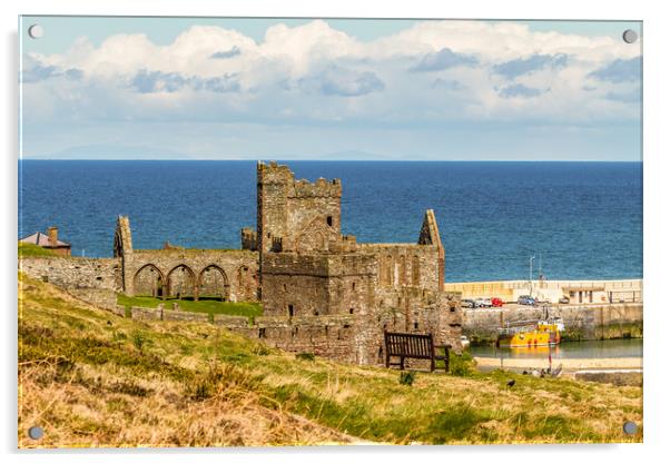 Peel Castle, Isle of Man Acrylic by Paul Smith