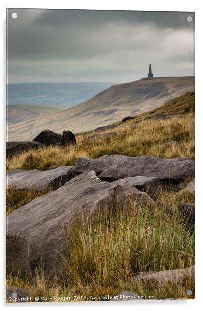 Stoodley Pike Acrylic by Mark S Rosser