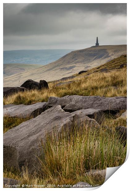 Stoodley Pike Print by Mark S Rosser