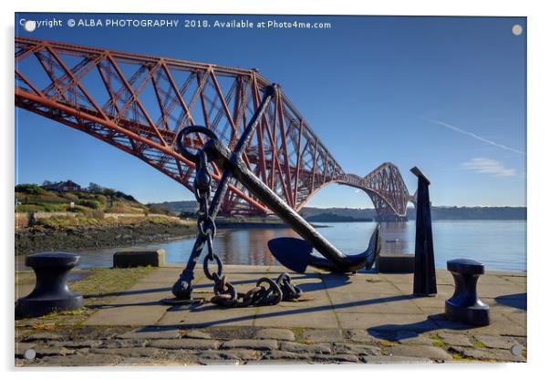 Forth Bridge, South Queensferry, Scotland. Acrylic by ALBA PHOTOGRAPHY