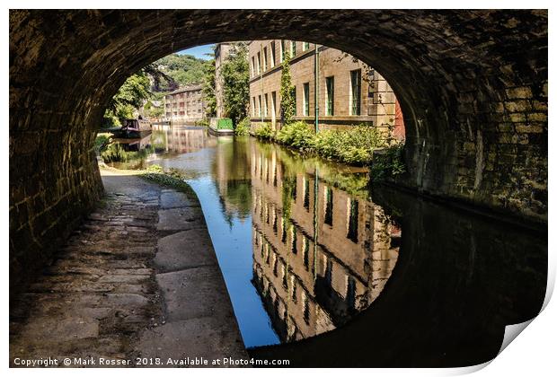 Canal Reflections Print by Mark S Rosser