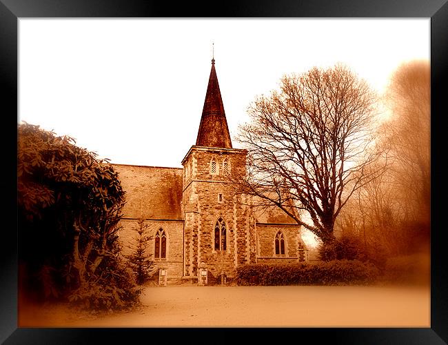 Rownhams Church Framed Print by Louise Godwin