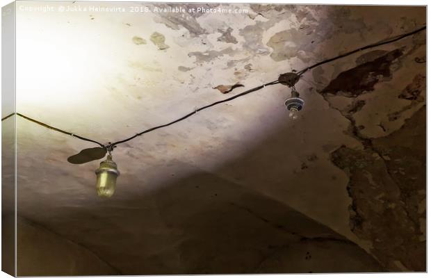 Lamps On The Cell Ceiling Canvas Print by Jukka Heinovirta