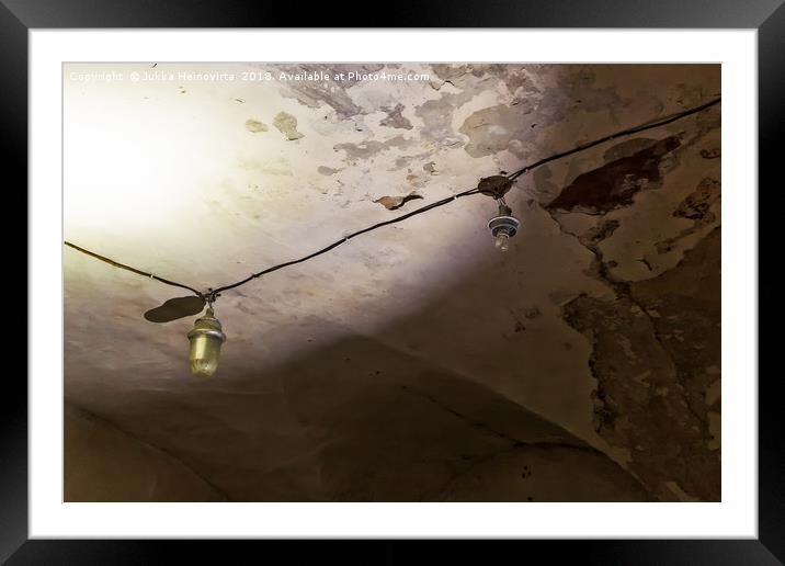 Lamps On The Cell Ceiling Framed Mounted Print by Jukka Heinovirta