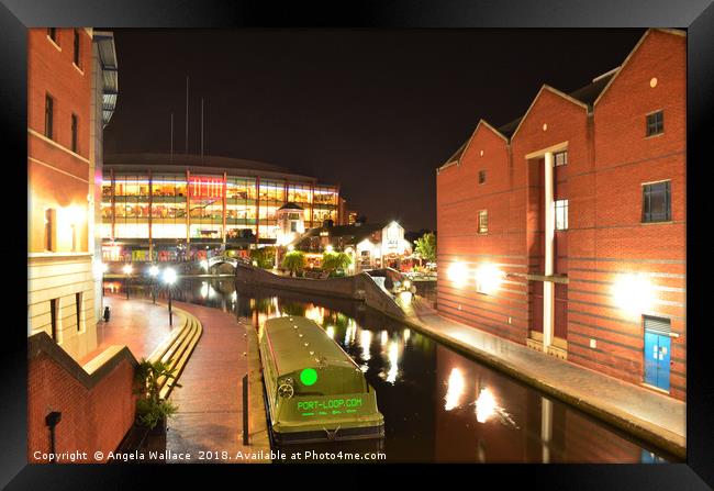 Birmingham Arena and Canal Framed Print by Angela Wallace