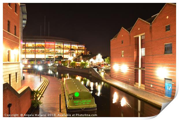 Birmingham Arena and Canal Print by Angela Wallace