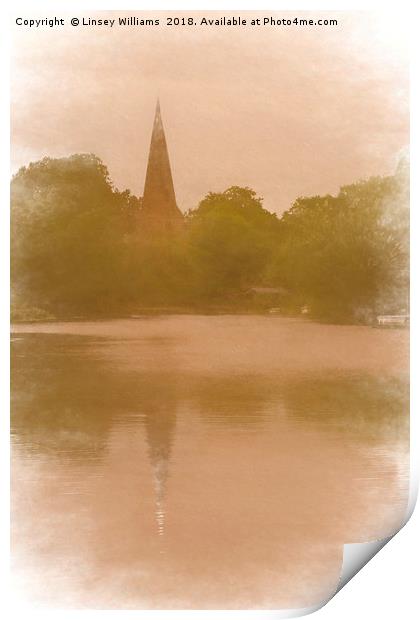 Normanton on Soar Church Impression Print by Linsey Williams