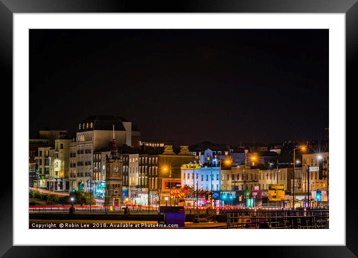 Margate Clock Tower and seafront Framed Mounted Print by Robin Lee