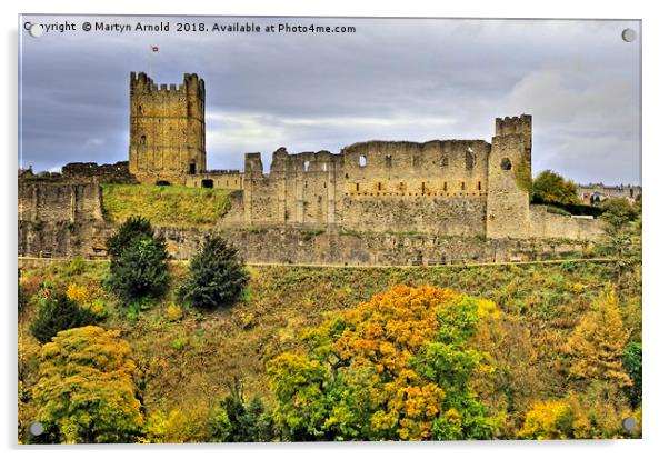 RIchmond Castle  Acrylic by Martyn Arnold