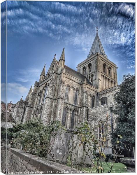 Rochester Cathedral  Canvas Print by Zahra Majid