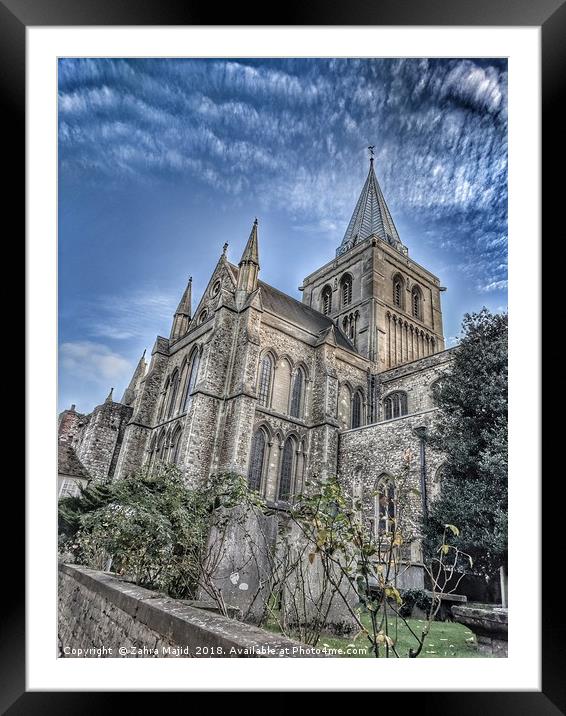 Rochester Cathedral  Framed Mounted Print by Zahra Majid