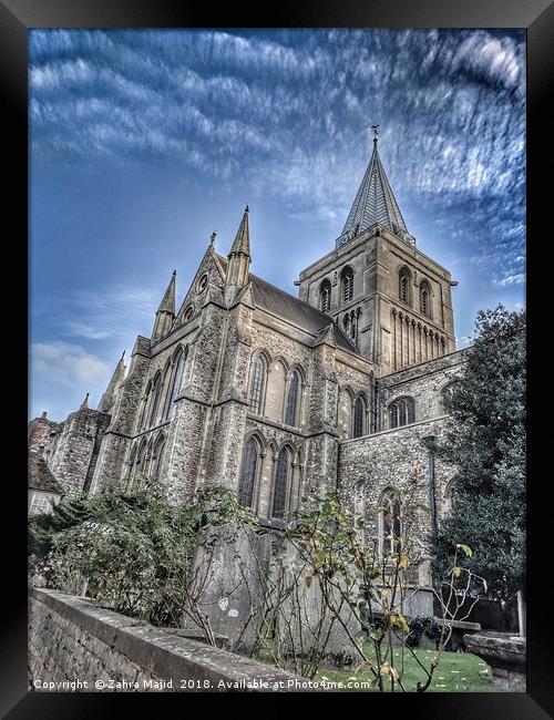 Rochester Cathedral  Framed Print by Zahra Majid