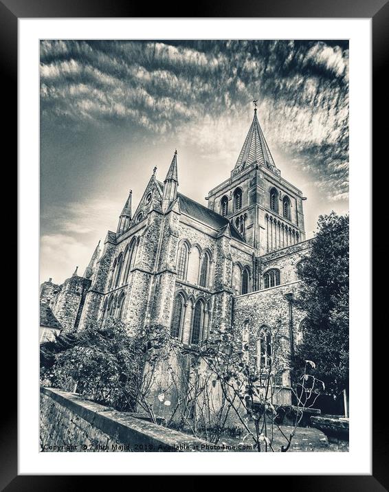 Rochester Cathedral Framed Mounted Print by Zahra Majid