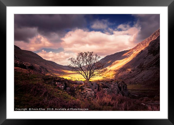 OGWEN VALLEY WALES Framed Mounted Print by Kevin Elias