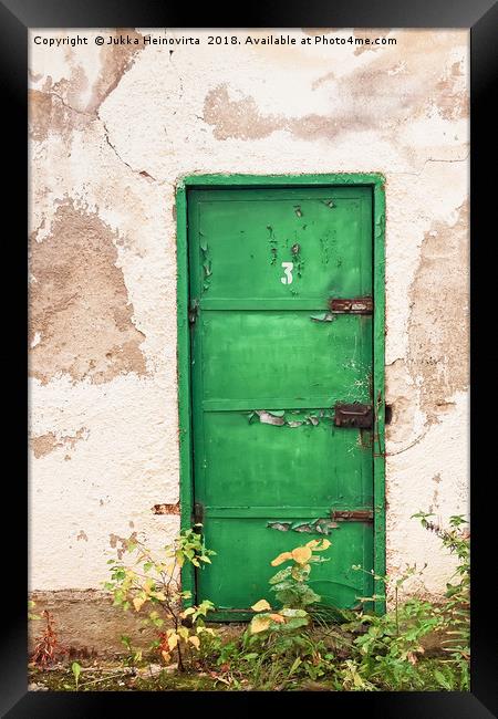 Door To Cell Number Three Framed Print by Jukka Heinovirta