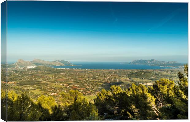 View from the Puig de Maria Canvas Print by Perry Johnson