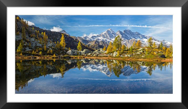 Autumn mirror Framed Mounted Print by Paolo Seimandi