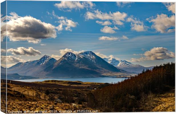 Glamaig on Skye from the Isle of Raasay Canvas Print by Richard Smith