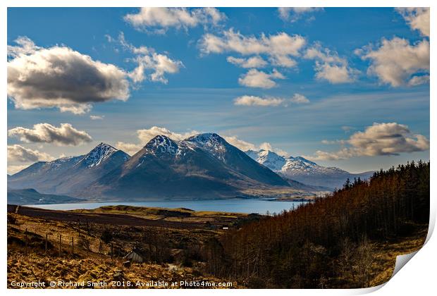 Glamaig on Skye from the Isle of Raasay Print by Richard Smith