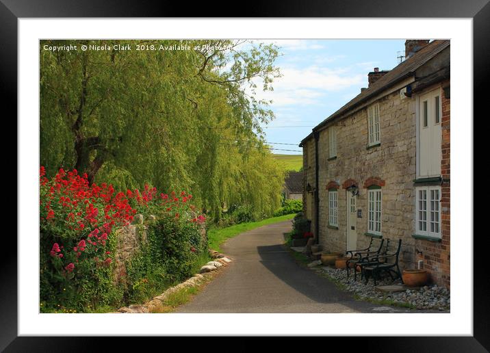 English Country Cottages Framed Mounted Print by Nicola Clark
