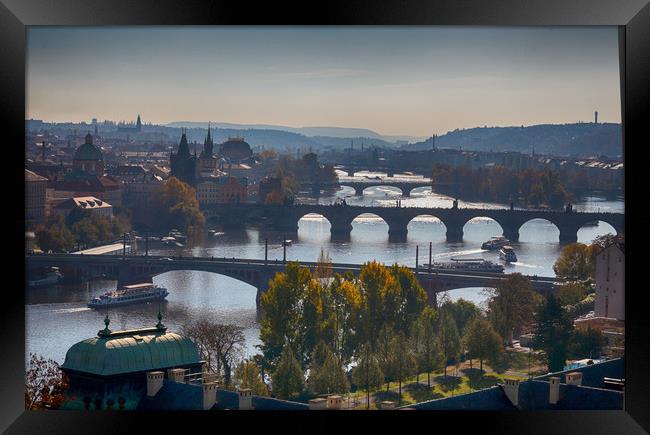 Bridges of Prague Framed Print by Ceri Jones