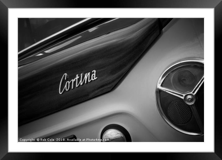 Timeless and Iconic The Lotus Ford Cortina Framed Mounted Print by Rob Cole