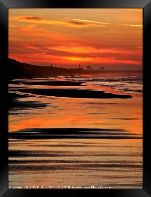 "Portrait of a Saltburn sunset" Framed Print by ROS RIDLEY