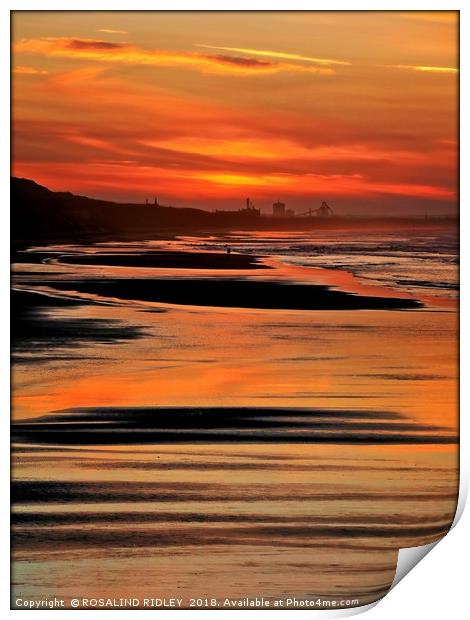 "Portrait of a Saltburn sunset" Print by ROS RIDLEY