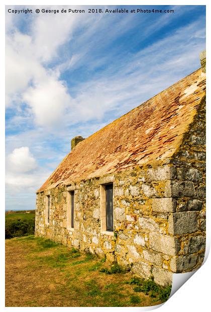 Mont Herault watch house. Print by George de Putron