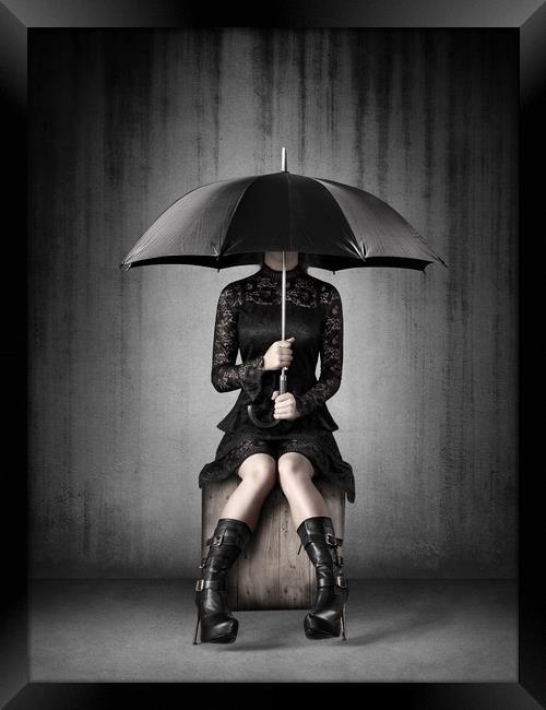 Black Rain Framed Print by Johan Swanepoel