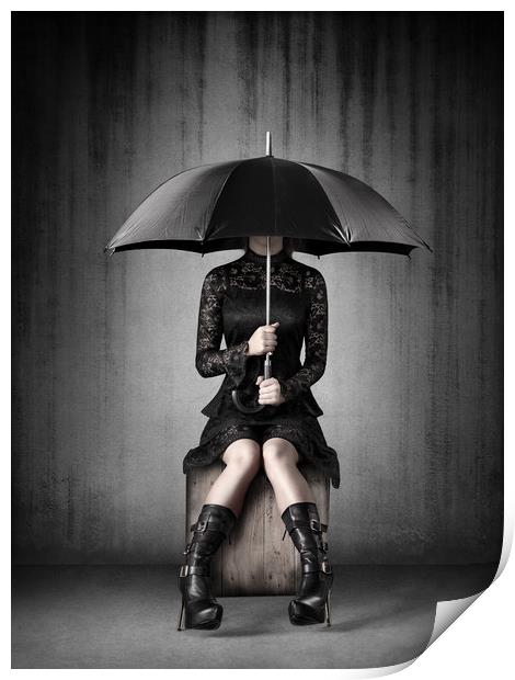 Black Rain Print by Johan Swanepoel