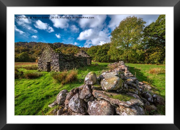 Cottage Ruin Snowdonia Framed Mounted Print by Adrian Evans