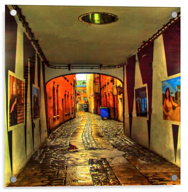 Belfast Alleyways Acrylic by pauline morris