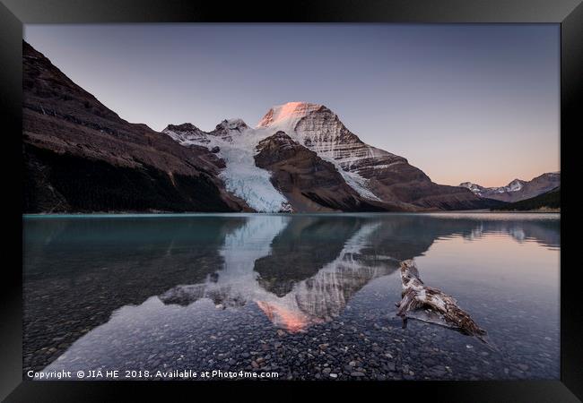 Mount. Robson Framed Print by JIA HE