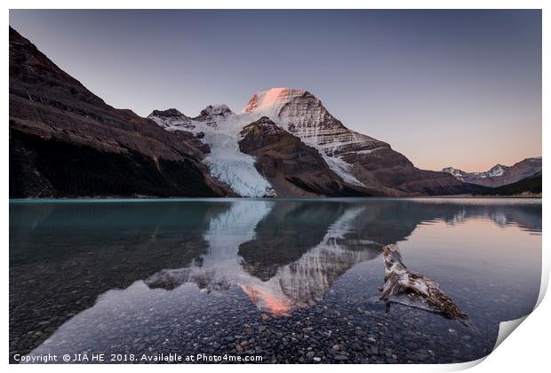 Mount. Robson Print by JIA HE
