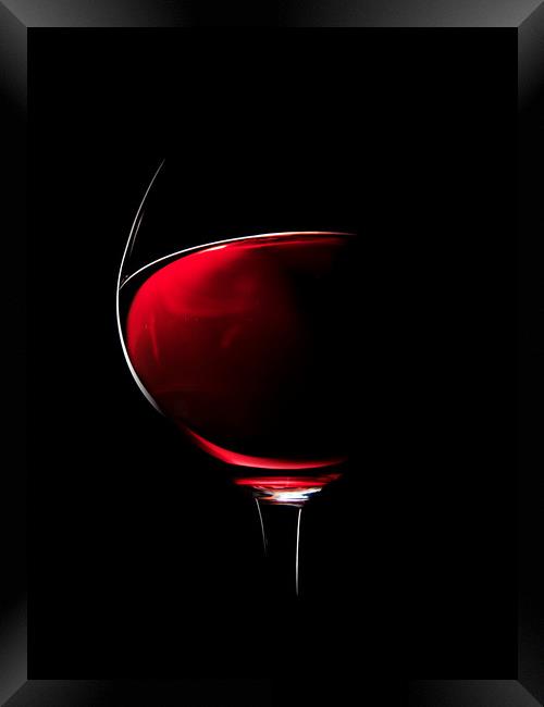Red Wine Framed Print by Johan Swanepoel